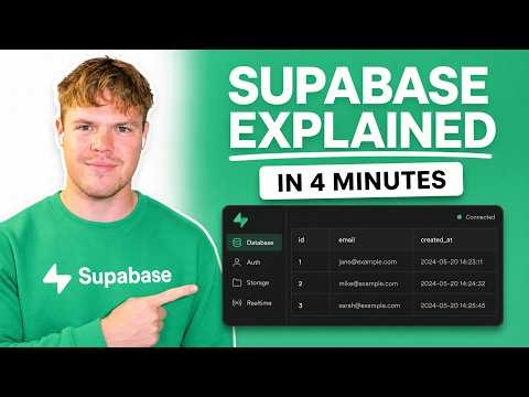 Video thumbnail: Supabase Explained in 4 Minutes (for beginners)