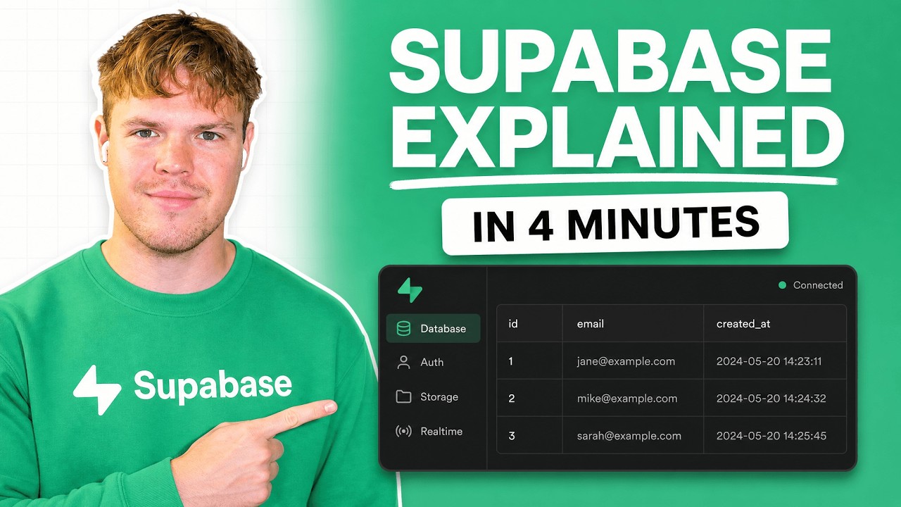 Video: Supabase Explained in 4 Minutes (for beginners)