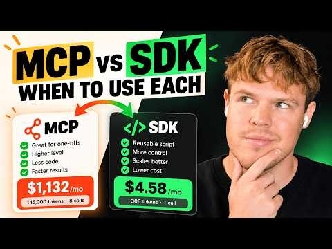 Video thumbnail: MCP vs SDK Explained: When to Use Each (for beginners)